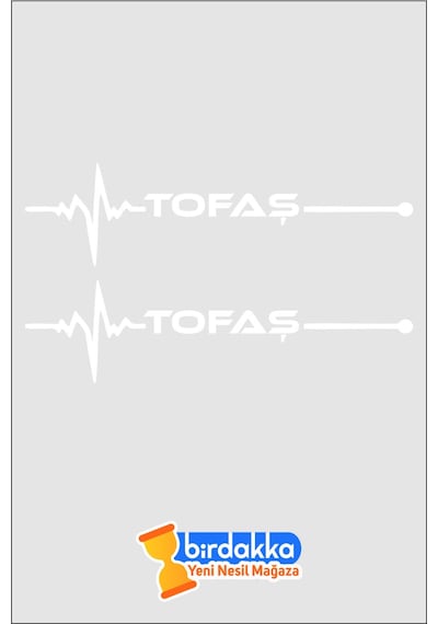Tofaş Nabız Sticker Beyaz 30 8 Cm