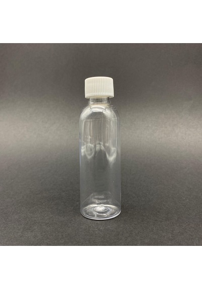 50 Cc Uzun Plastik Şişe - Beyaz Kapaklı- 50ml Kapaklı Pet Şişe-
