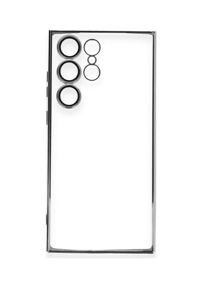 Newface Samsung Galaxy S23 Ultra Kılıf Razer Lensli Silikon - Gümüş