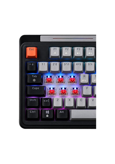 Dragos Colorpulse Siyah Gri Red Switch Hotswap Şarjlı Usb Wireless Bluetooth Full Rgb Oyuncu Mekanik Klavyesi