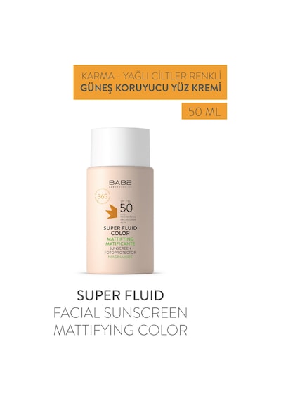 Babe Sunscreen Mattifying Super Fluid Color - Matlaştırıcı Renkli Güneş Kremi