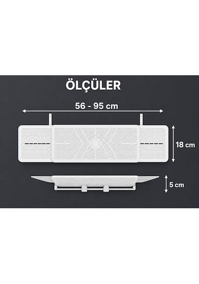 Ayarlanabilir Klima Yönlendirici Aparat 56-95 Cm /hava Yönlendirici Deflektör / Rüzgar Önleyici / Split Klima Uyuml