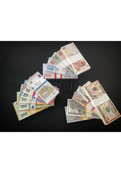 Aykar 18 Deste Karışık Euro - Dolar Ve Tl Geçersiz Paralar