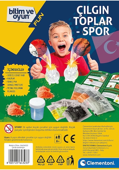 Clementoni - 64323 - Bilim ve Oyun - Çılgın Toplar - Spor. Bilims