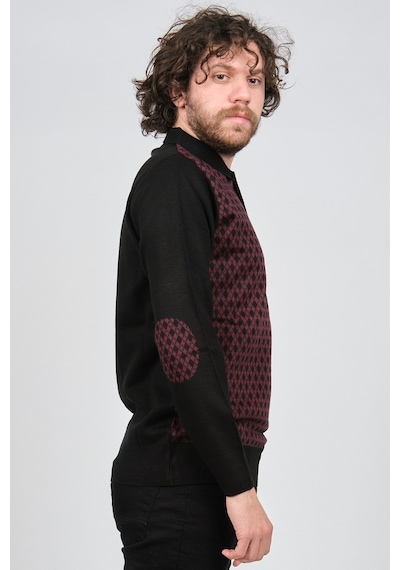 Pelikan Erkek Dirsek Detaylı Polo Yaka Kazak 1577427 Bordo Bordo