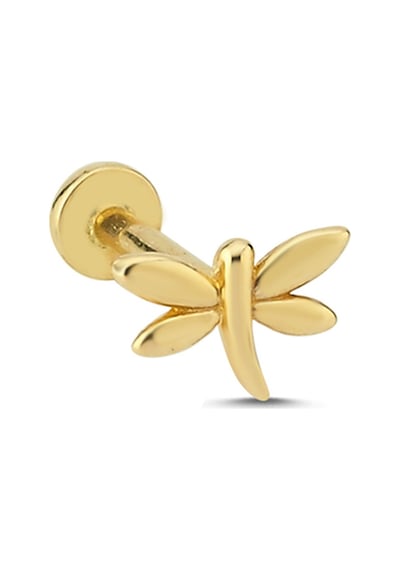 14 Ayar Altın Taşlı Oggi Tragus Küpe
