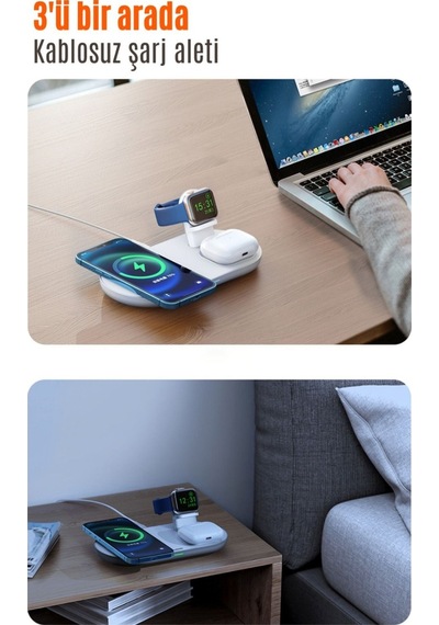 Apple Watch Uyumlu iPhone Kablosuz Şarj Kiti