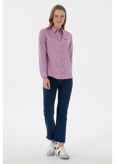 U.s. Polo Assn. Kadın Menekşe Gömlek Basic 50307726-vr037 Menekse U.s. Polo Assn. Kadın Menekşe Gömlek Basic 50307726-vr037 Menekse