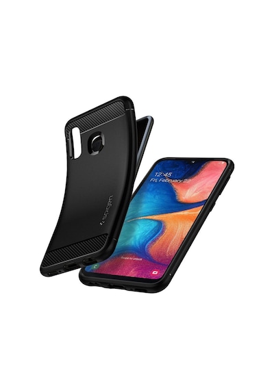 Spigen Galaxy Uyumlu A20e Kılıf Rugged Armor Matte Black