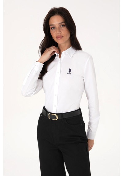 U.s. Polo Assn. Kadın Beyaz Gömlek Basic 50307989-vr013 Beyaz
