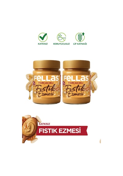 Fellas Ballı Fıstık Ezmesi 300 G x 2