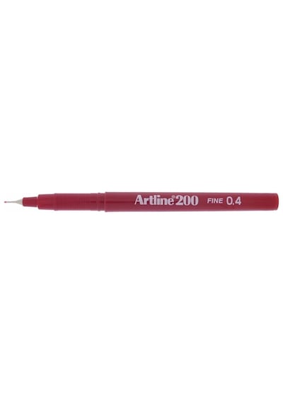 İnce Uçlu Yazı Ve Çizim Kalemi Fineliner 0.4 Mm Koyu Koyu Kırmızı Ek-200 12 Li 1 Paket 12 Adet