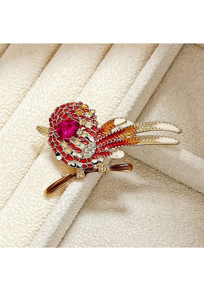 Muhteşem Rhinestone Kuş Broş Emaye Pimi Erkek Kadın Mücevher Aksesuar Çok Renkli