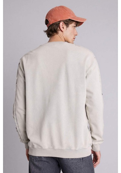 Defacto Boxy Fıt Bisiklet Yaka Sweatshirt H6268ax26spgr368 Gri-gr368