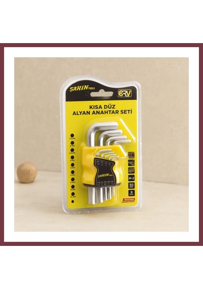 Storeşahin Alyan Anahtar Seti 9 Parça Kısa Düz 1.5 10 Mm Shn0720