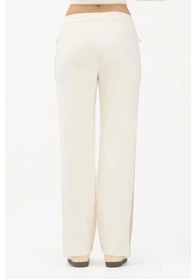 Stretch Terry Track Pant Kadın Krem Eşofman Alt-13021 Krem