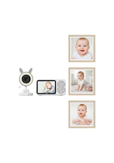 Gece Görüşlü Bebek Telsizi Besleme Hatırlatıcılı Lcd Ekran Yeni Nesil Bej