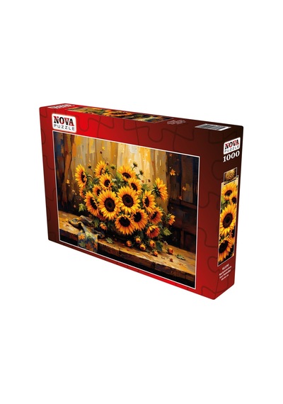 Nova Puzzle 1000 Parça Ayçiçeklerinin Sarı Melodisi Puzzle - Ayçiçek Natürmort