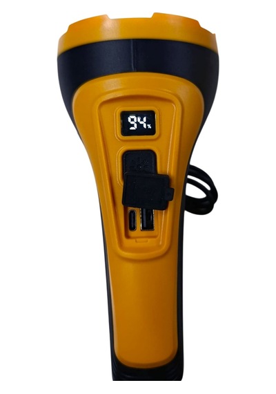 Powerdex Pd-3434 Şarjlı El Feneri 10w Led, 1000 Lümen, Dijital Ekran Type-c Şarjlı Çoklu Renk