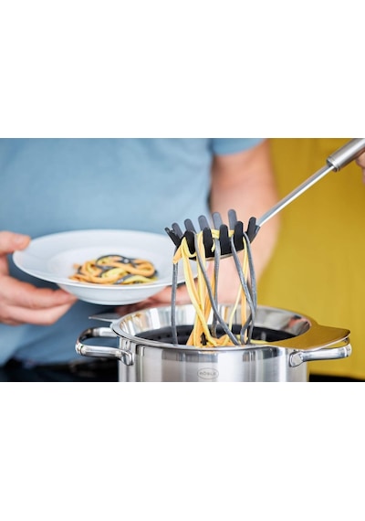 Rösle Silikon Spagetti Açacağı, Yüksek Kaliteli Spagetti Kaşığı, Yuvarlak Saplı Ve Silikon Kaplamalı, Paslanm