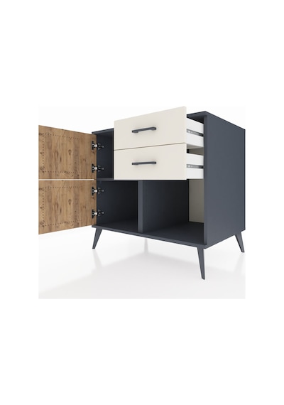 Kronos Şifonyer Tek Raflı 2 Çekmeceli 2 Kapaklı 88x59x80 Antrasit-çam/aytaşı Çam/aytaşı Kronos Şifonyer Tek Raflı 2 Çekmeceli 2 Kapaklı 88x59x80 Antrasit-çam/aytaşı Çam/aytaşı