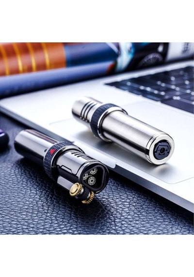 Jobon 3 Jet Torch Bütan Çakmak Gümüş