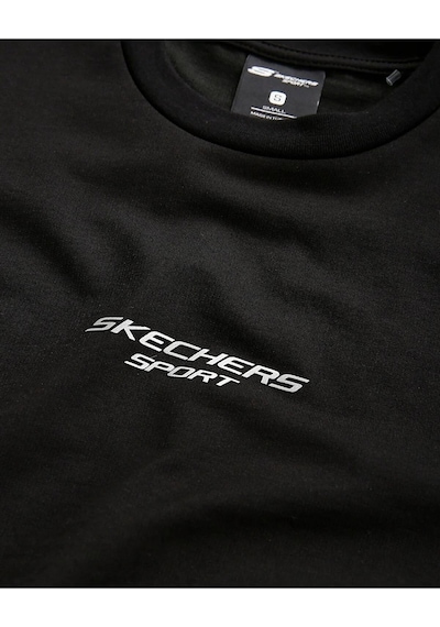 Skechers M Graphic Tee Reflect Logo Oversize T-Shirt Erkek Siyah Tshirt S231094-001