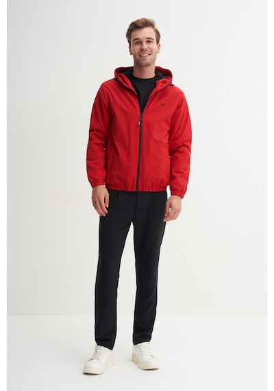 Cazador Basic Crinkle Kumaş Baharlık Regular Fit Mont Kırmızı