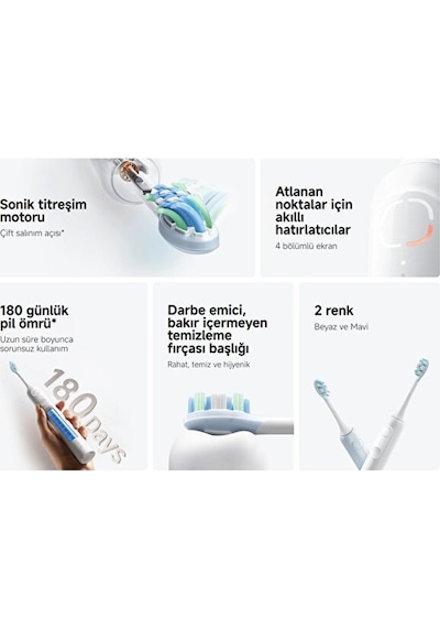 Xiaomi Electric Toothbrush Şarjlı Diş Fırçası Beyaz