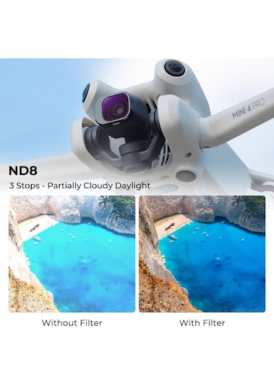 K&f Concept Djı Mini 4 Pro İçin Nd Filtre Kiti Nd8 + Nd16 + Nd32 + Nd64
