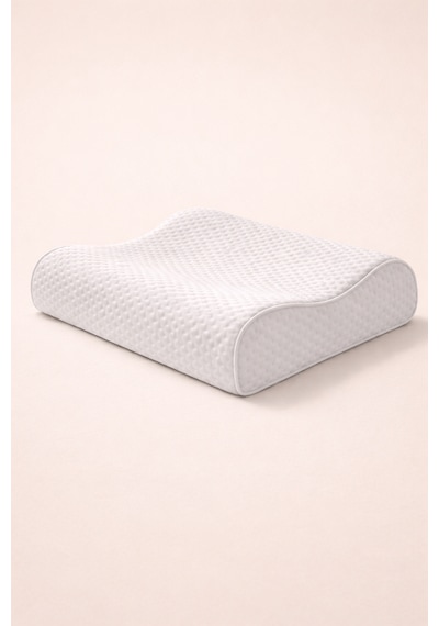 Microjelly Pamuklu Boyun Destekli 50 X 70 Cm Ergonomik Yastık Beyaz