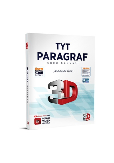 3d Müfredat Tyt Paragraf Soru Bankası %100 Ösym Tarzı Detaylı