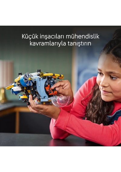 LEGO® Technic Derin Deniz Araştırma Denizaltısı 42201 - 9 Yaş ve Üzeri Mühendislik ve Bilimi Seven Çocuklar için Oyuncak Yapım Seti (413P)