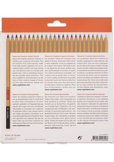 Art Creation Colour Pencils 24'lü Sanatsal Kuru Boya Kalem Seti / 9028024m Karışık