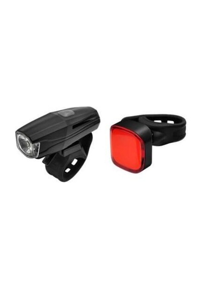 Jıng-yı Ön Arka Şarjlı Faf 450 Lümen Stop Set Jy-7029 + Jy-6217t Siyah  - Kırmızı