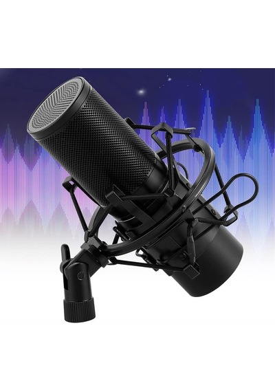 Rgb Led Profesyonel Usb Kondansatör Mikrofon 24 Bit / 96khz, Kardioid, Tak-çalıştır, Tripod Dahil, Podcast, Oyu