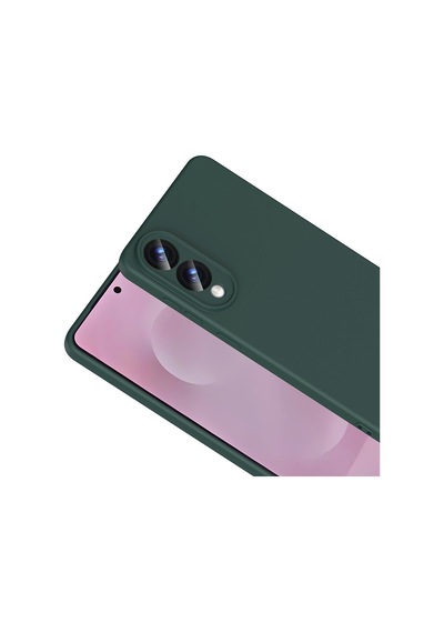 Galaxy Uyumlu S25 Edge Kılıf Mara Lansman İç Yüzeyi Kadife Kılıf Koyu Yeşil