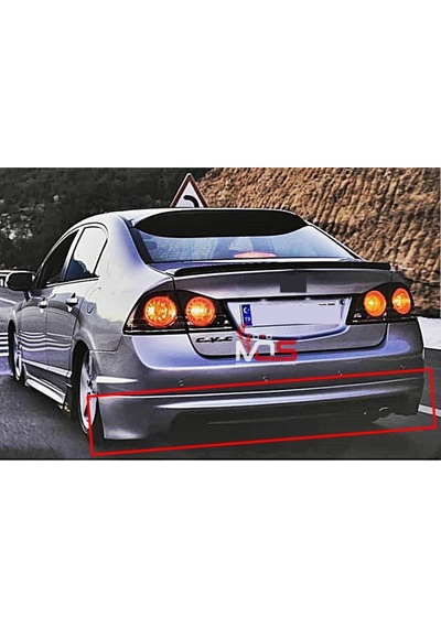 Honda Civic Fd6 Uyumlu Arka Tampon Eki Karlık Fiberglass Boyasız