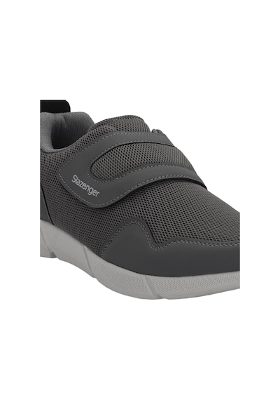 Slazenger ACA I Büyük Beden Erkek Cırt Cırtlı Koyu Gri Günlük Spor Ayakkabısı