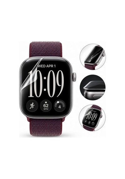 Apple Watch Series 12 46mm İle Uyumlu Ekran Koruyucu A3587 Tpu Şeffaf Çizilmeye Dayanıklı Esnek Yapı 2 Adet Çok Renkli