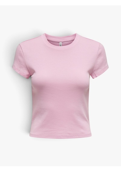 Only Onlelına S/s O-neck Short Top Jrs Noos Kadın Pembe Bluz - 15320229