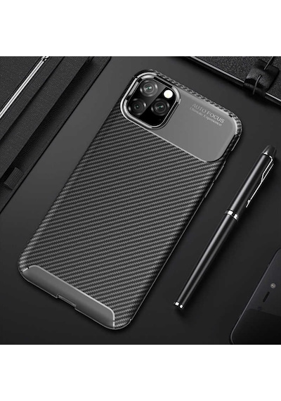 Apple Uyumlu iPhone 11 Pro Kılıf Zore Negro Silikon Kapak-Siyah