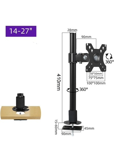 Tekli Monitör Tutucu 14"-27" Lazer Makineleri İle Uyumlu