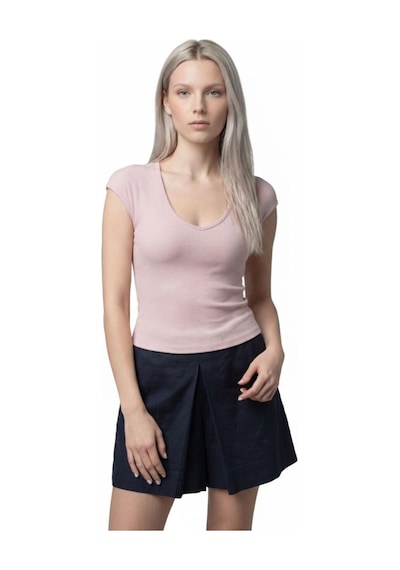 Slim Fit Kadın Tshirt K.kol Pembe