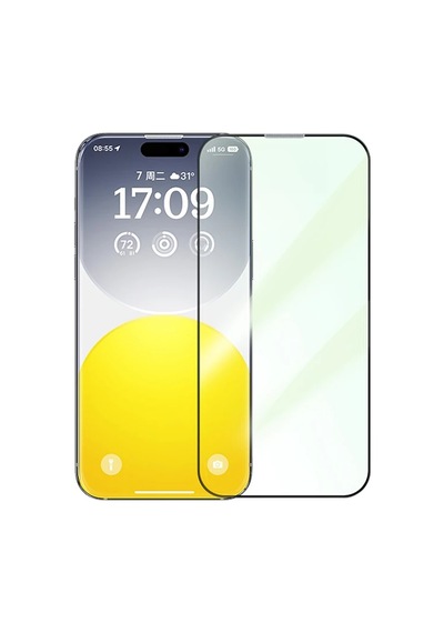 Baseus Schott Apple Uyumlu iPhone 15 Pro Full Koruma Eye-protection Tempered C