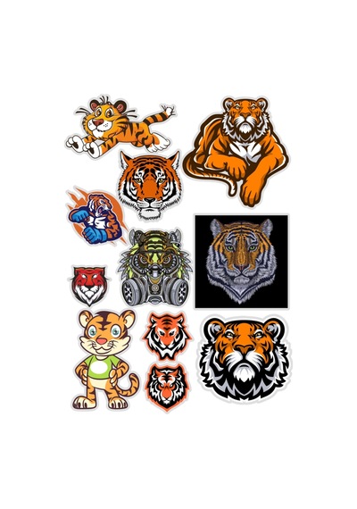 Leopar Sticker Set -1 11 Parça Telefon, Tablet, Defter, Laptop Sticker