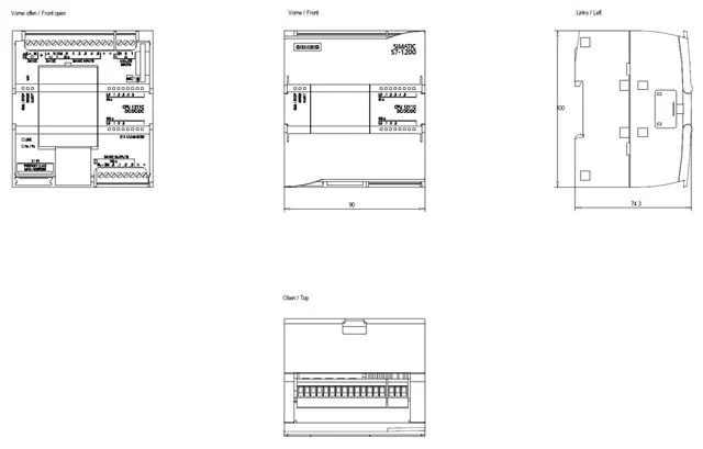Siemens 6es7211-1ae40-0xb0 S7-1200 Cpu 1211c Dc/dc/dc 6dı/4do/2aı 24v Dc 20.4v - 28.8v Dc Aralığı PLC