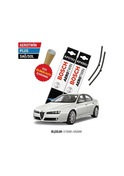 Bosch Aerotwin Plus Alfa Romeo 159 Silecek Takımı (2005-2011)