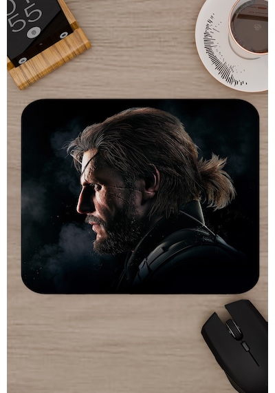 Metal Gear Solid Kaymaz Dikişli Kauçuk Oyuncu Mousepad V2 - 22x18 Gaming Mouse Pad Fare Altlığı