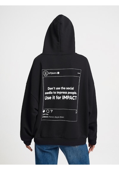 Kadın Sweatshirt Lf2034553 Siyah
